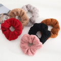 New Style Knitting Wool Hair Circle Lovely Contracted Color Lamb Hair Large Intestine Circle